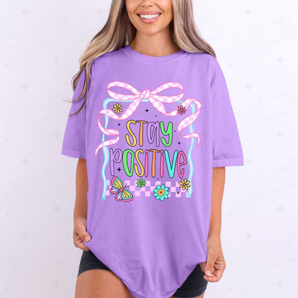 COQUETTE STAY POSITIVE - DTF TRANSFER