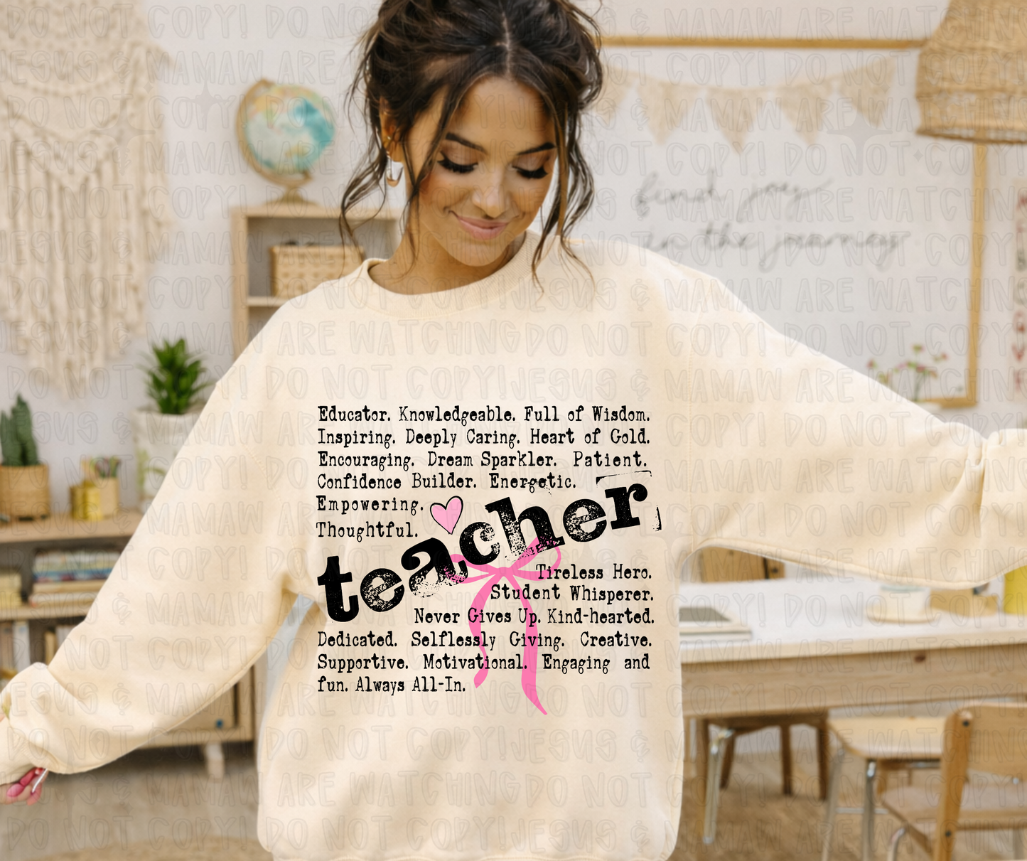 TEACHER WORDS - DTF TRANSFER