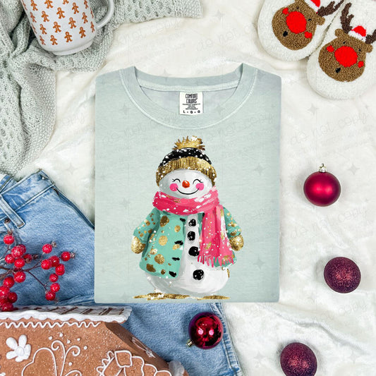 SOFT PAINTED SNOWMAN - DTF TRANSFER