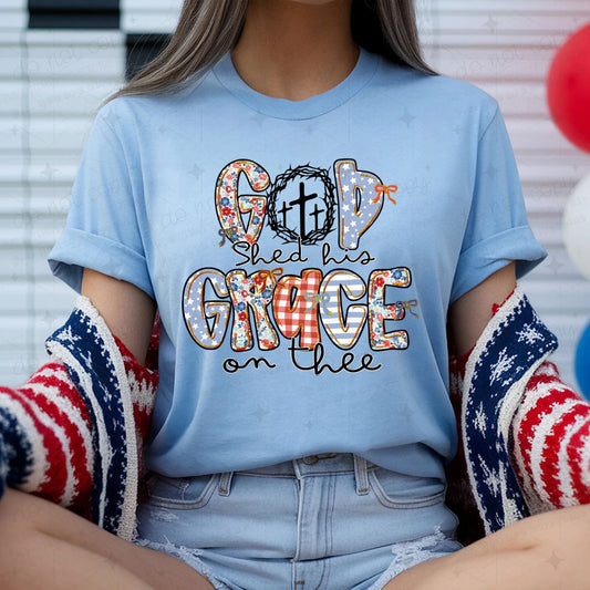 COQUETTE GOD SHED HIS GRACE ON THEE - COMPLETED TEE