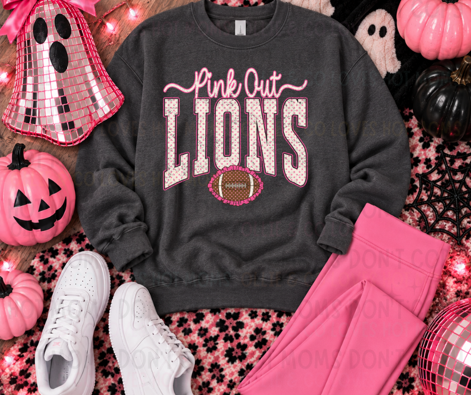 POLKA DOT PINK OUT MASCOTS - DTF TRANSFER