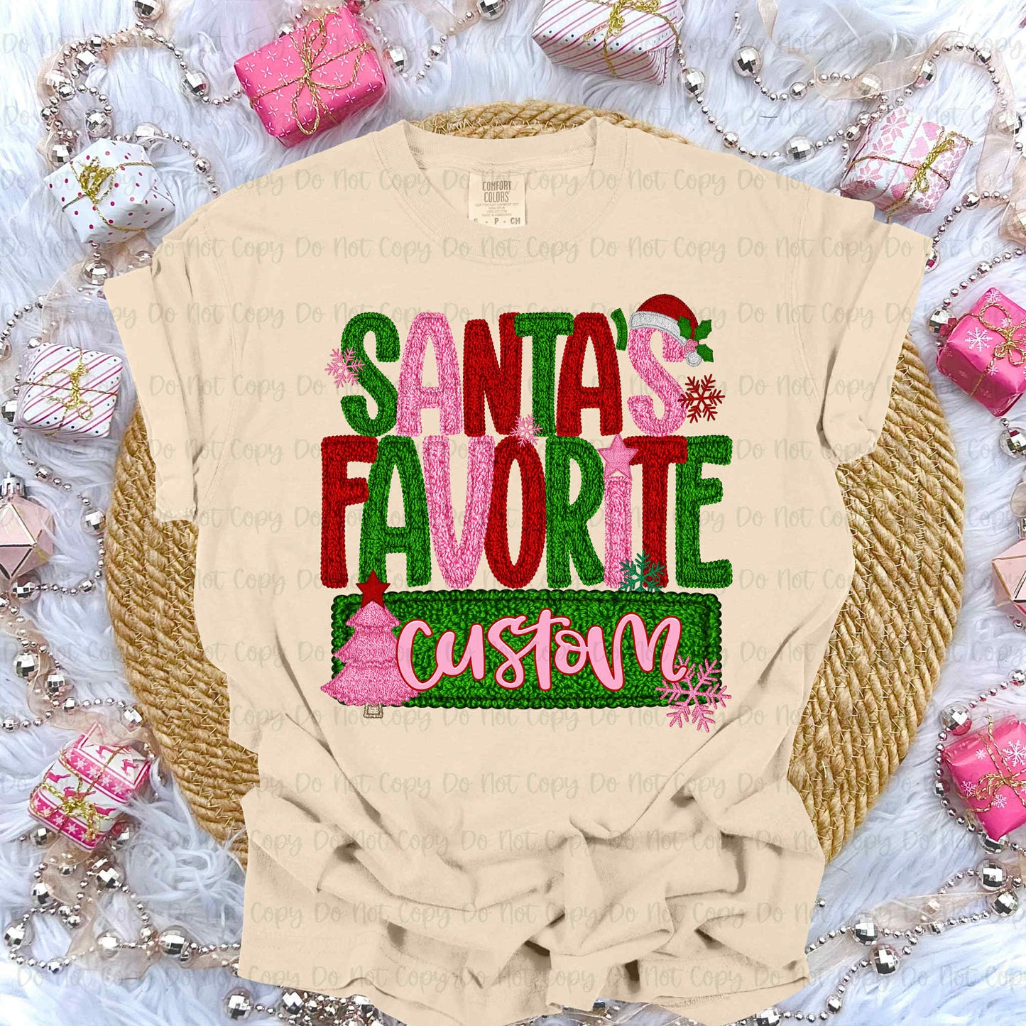SANTA'S FAVORITE OCCUPATION - FAUX YARN - CUSTOM TRANSFER