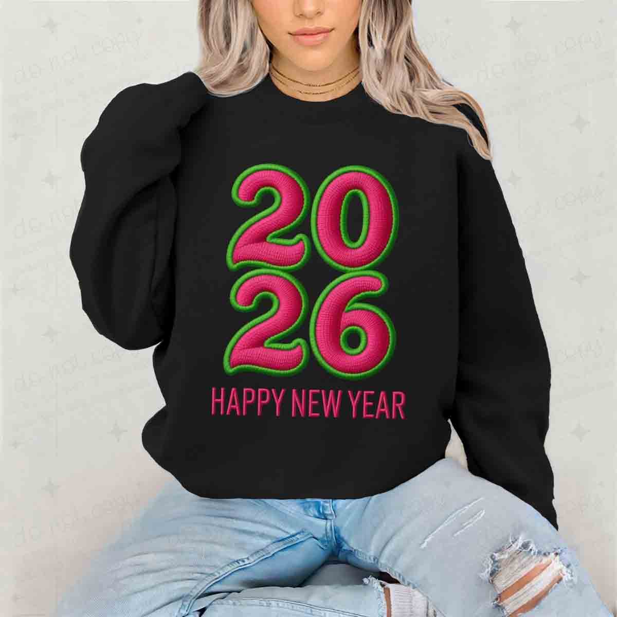 2026 HAPPY NEW YEAR - FAUX YARN - DTF TRANSFER