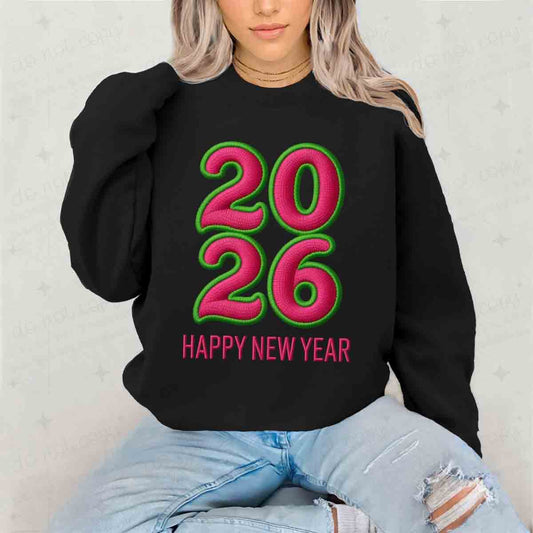 2026 HAPPY NEW YEAR - FAUX YARN - DTF TRANSFER