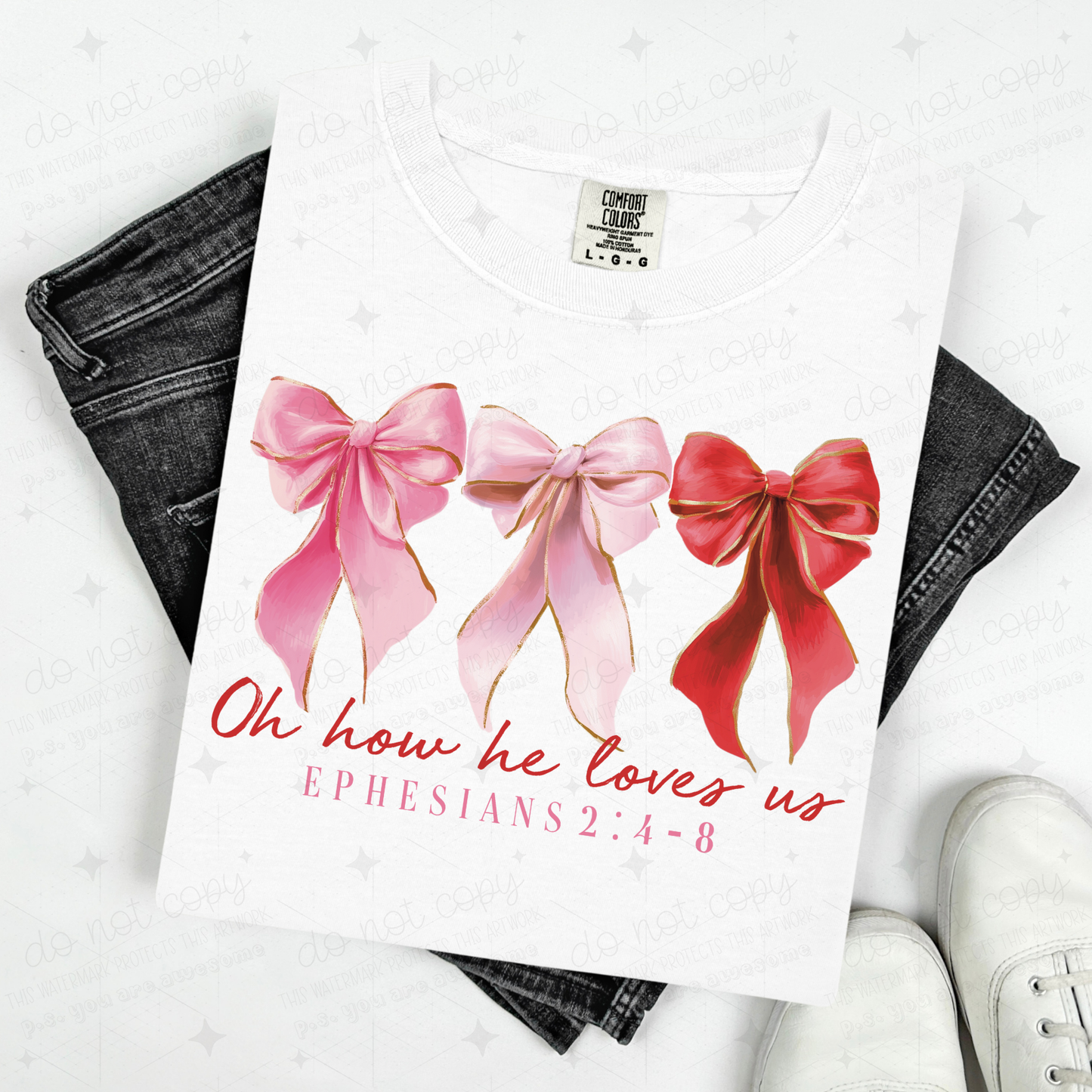 COQUETTE OH HOW HE LOVES US - DTF TRANSFER