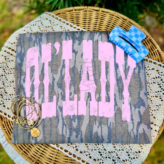 OL LADY PINK GRUNGE WESTERN - DTF TRANSFER