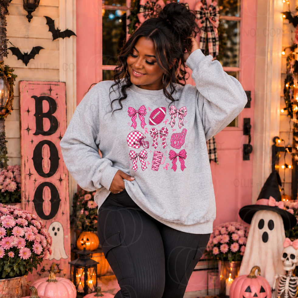 PINK OUT COQUETTE GRID - DTF TRANSFER
