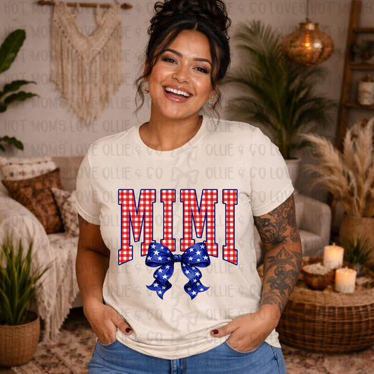 RED PLAID MIMI BOW - DTF TRANSFER