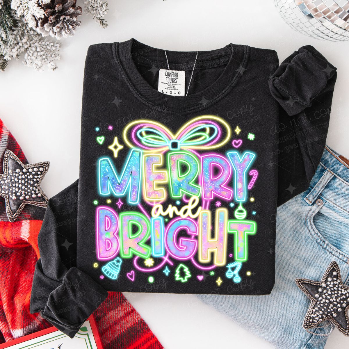 COQUETTE MERRY AND BRIGHT - DTF TRANSFER