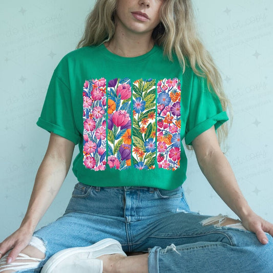 FLORAL GRID - DTF TRANSFER