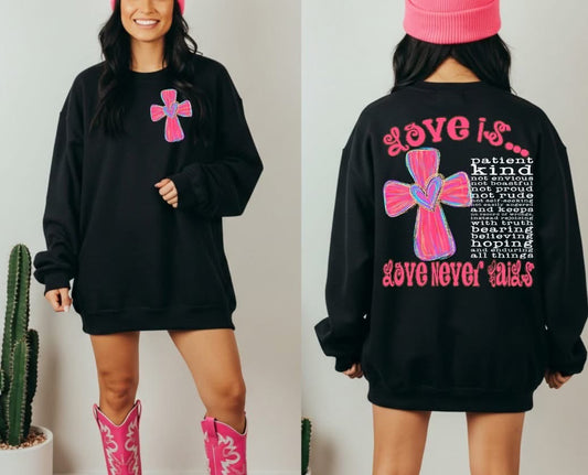 LOVE IS - FRONT+BACK - DTF TRANSFER