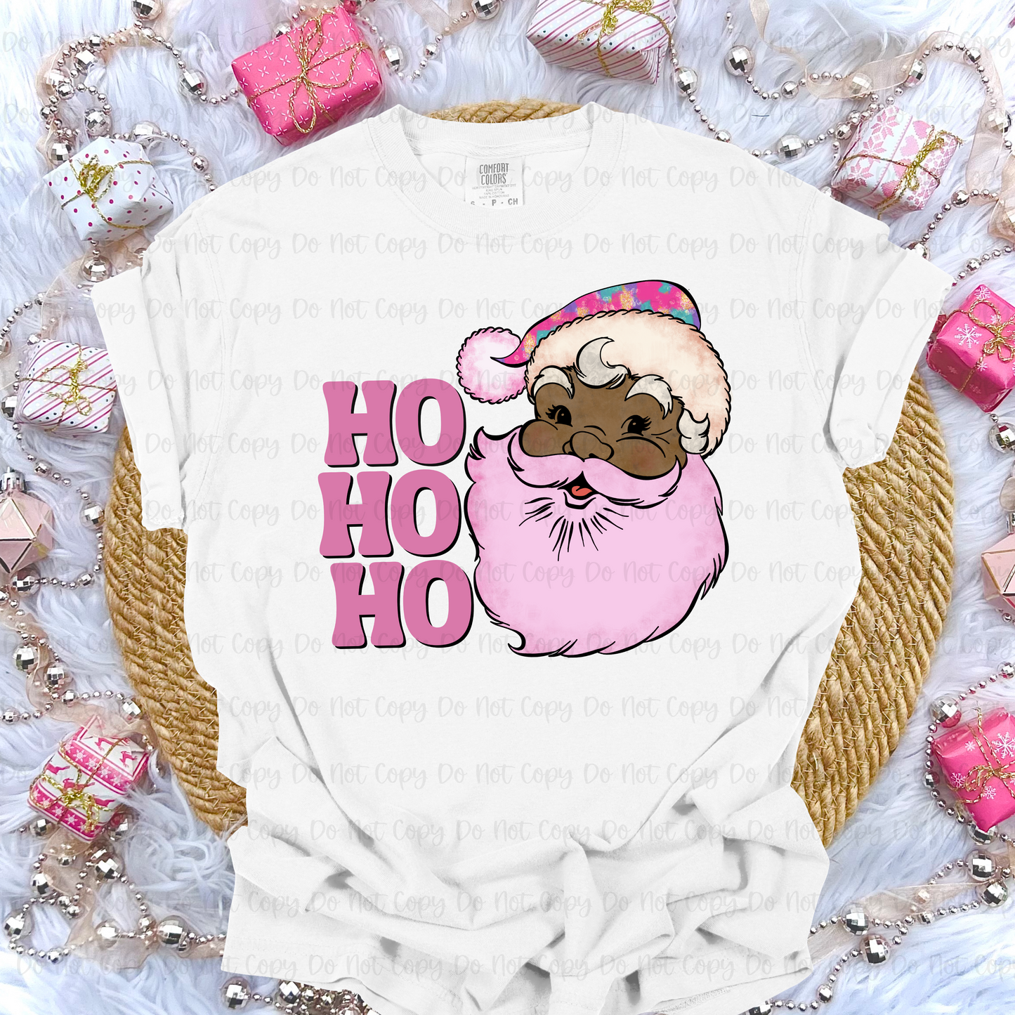 Ho Ho Ho Santa Pink