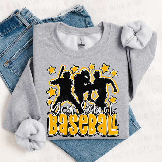 HAND DRAWN BASEBALL - OLLIE & CO EXCLUSIVE - CUSTOM TRANSFER