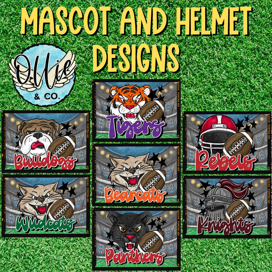 Mascot with Helmet or Football (SWDs Design)