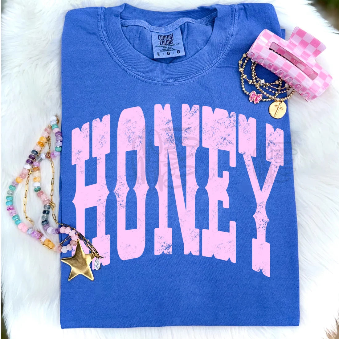 HONEY PINK GRUNGE WESTERN - DTF TRANSFER