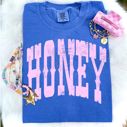 HONEY PINK GRUNGE WESTERN - DTF TRANSFER