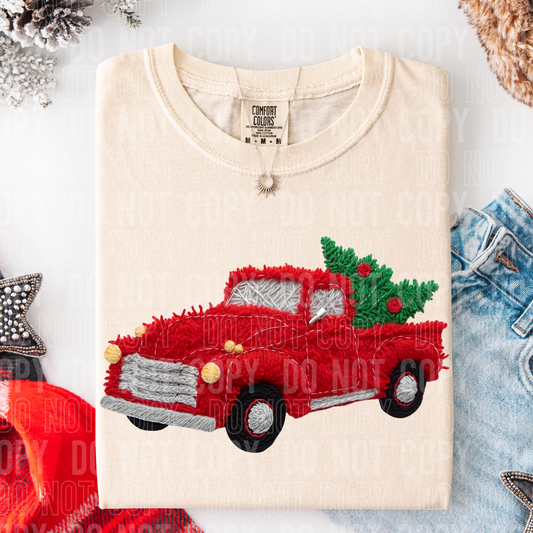 CHRISTMAS TRUCK YARN - DTF TRANSFER
