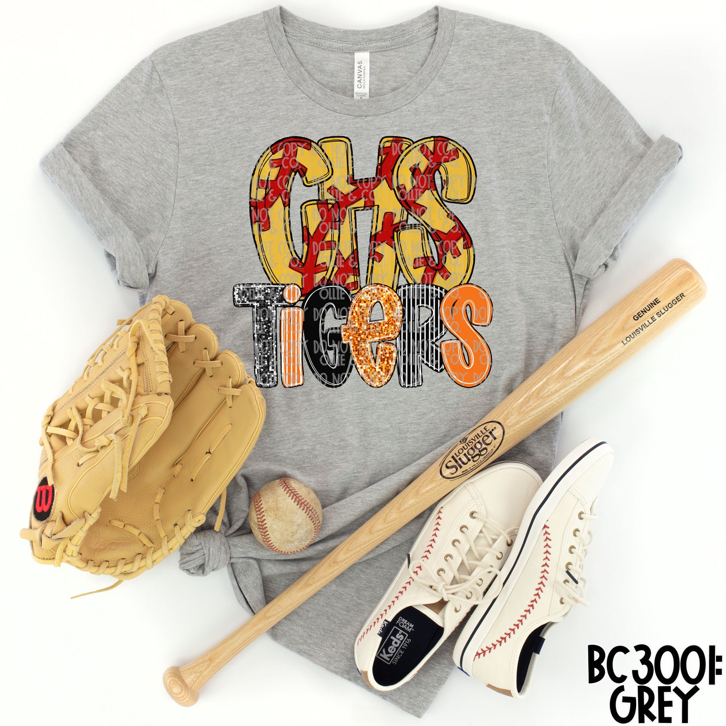 SCHOOL INITIAL SOFTBALL SCHOOL SPIRIT - CUSTOM TRANSFER