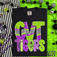 PURPLE & LIME REVAMPED SCHOOL INITIALS W/ MASCOT - CUSTOM TRANSFER