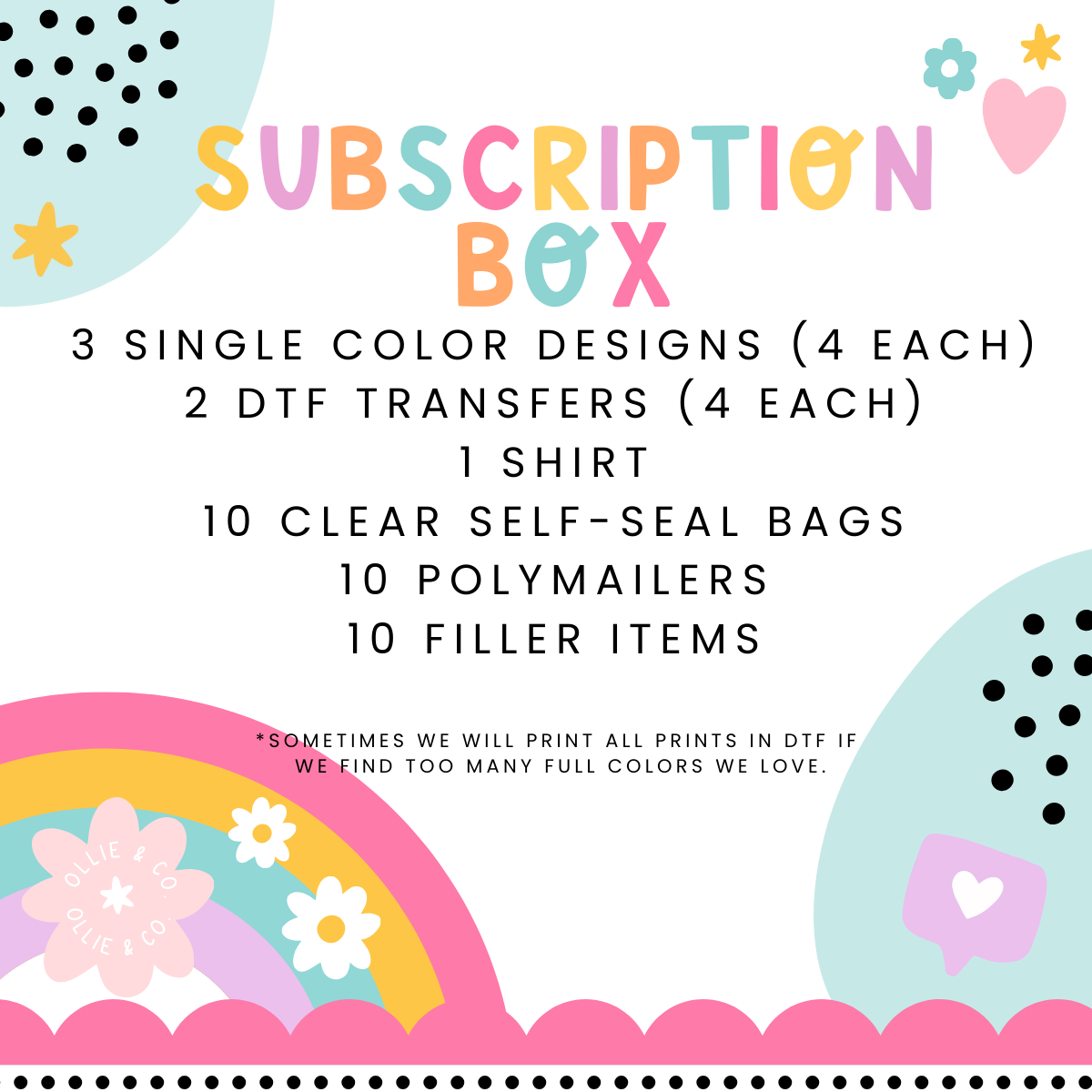 Ollie & Co. Subscription Box- ONE Per Order. -