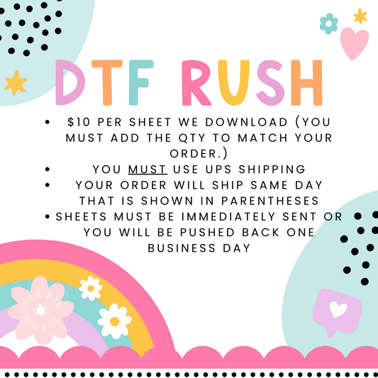 (5-20)  DTF RUSH. $10 PER sheet we downloaded no matter what size. DTF GANG SHEETS ONLY
