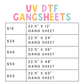 UV DTF Gang Sheets- NO CODES ALLOWED