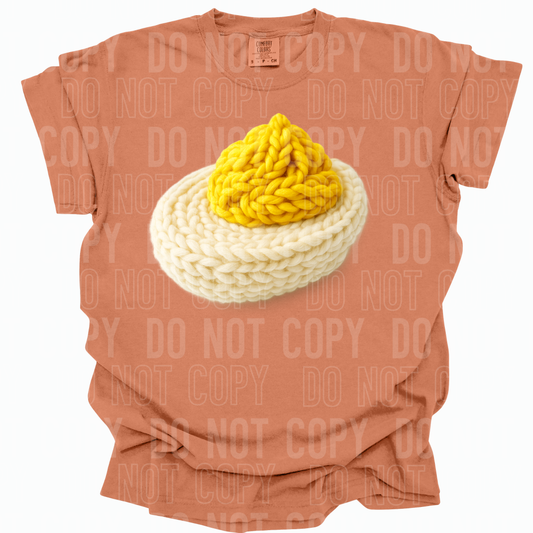 DEVILED EGG FAUX YARN- DTF TRANSFER