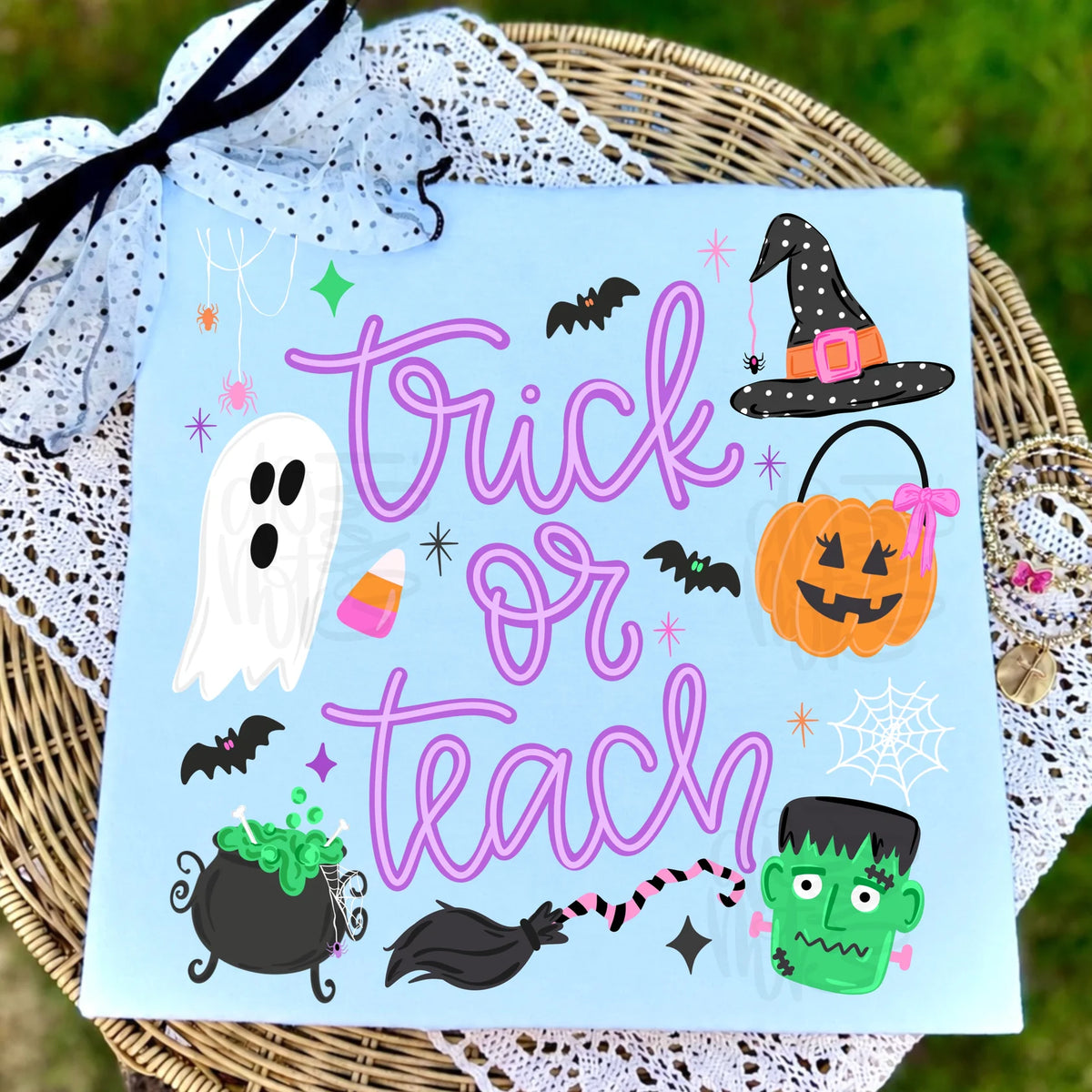 TRICK OR TEACH DOODLE - DTF TRANSFER