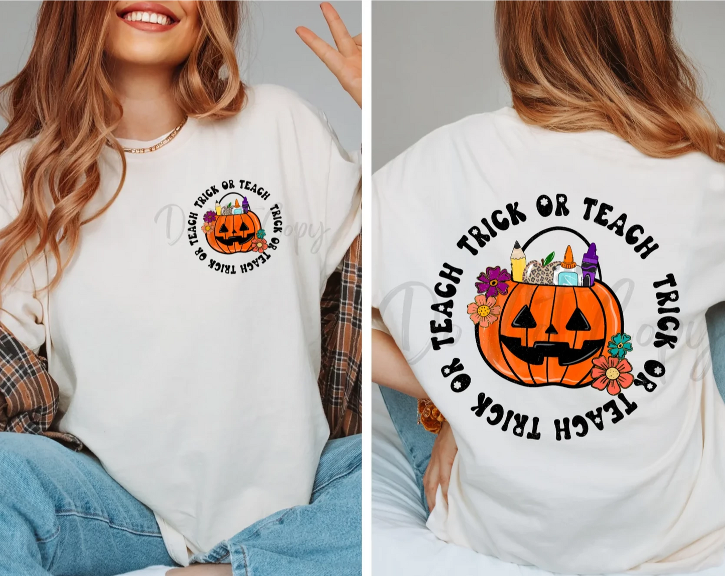Trick or Teach- Front & Back Shirt