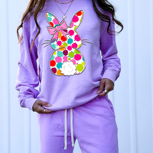 DOTTED EASTER BUNNY - DTF TRANSFER
