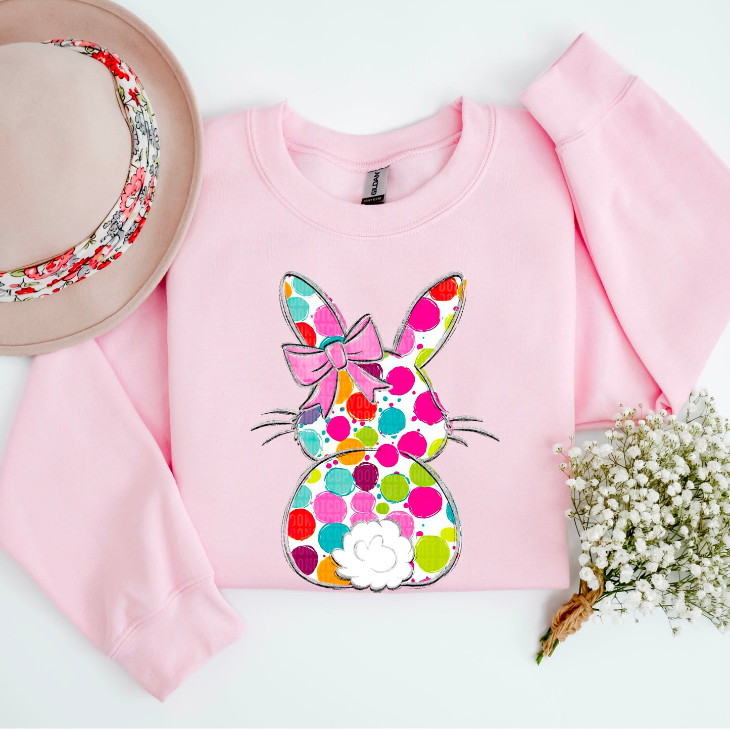 DOTTED EASTER BUNNY - DTF TRANSFER