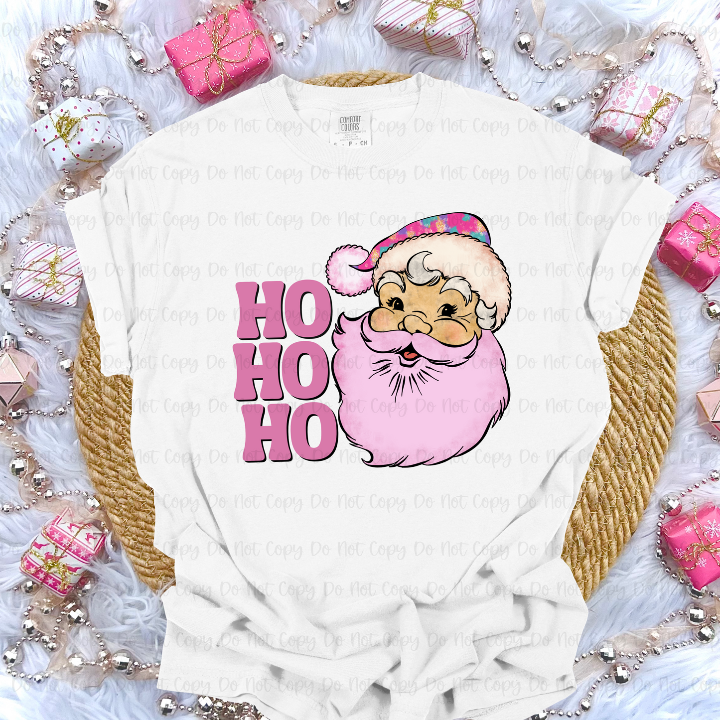 Ho Ho Ho Santa Pink