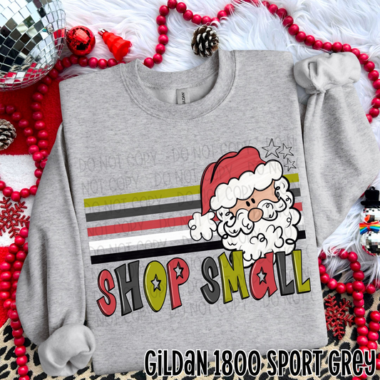 Shop small retro stripe Santa