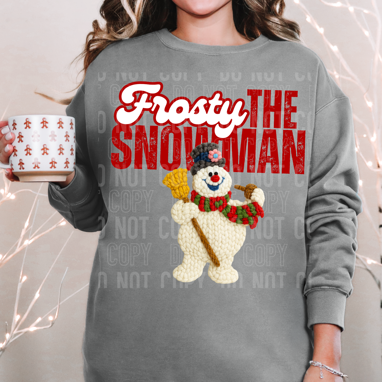 FROSTY THE SNOWMAN - FAUX YARN - DTF TRANSFER