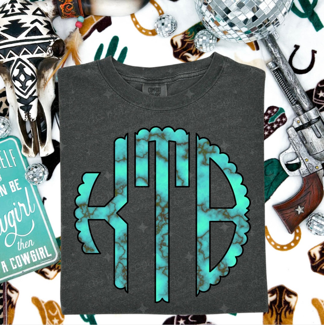 Turquoise Monogram