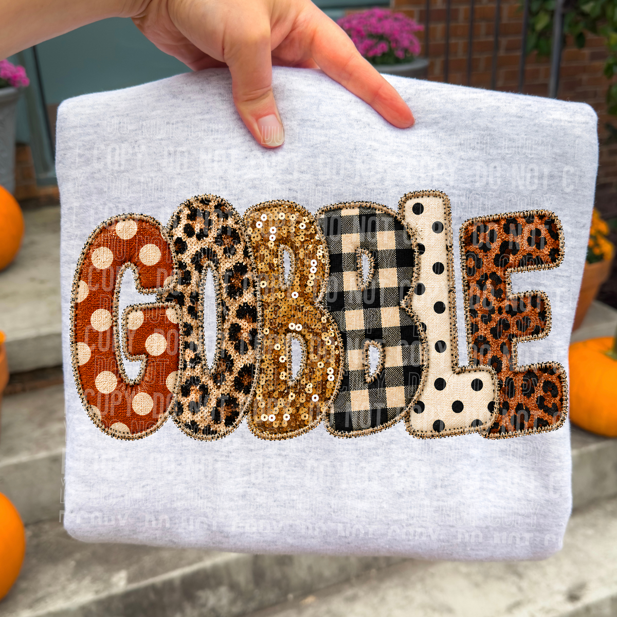 GOBBLE - FAUX EMBROIDERY - DTF TRANSFER