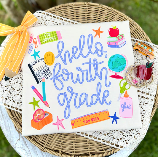 HELLO GRADE PURPLE - DTF TRANSFER
