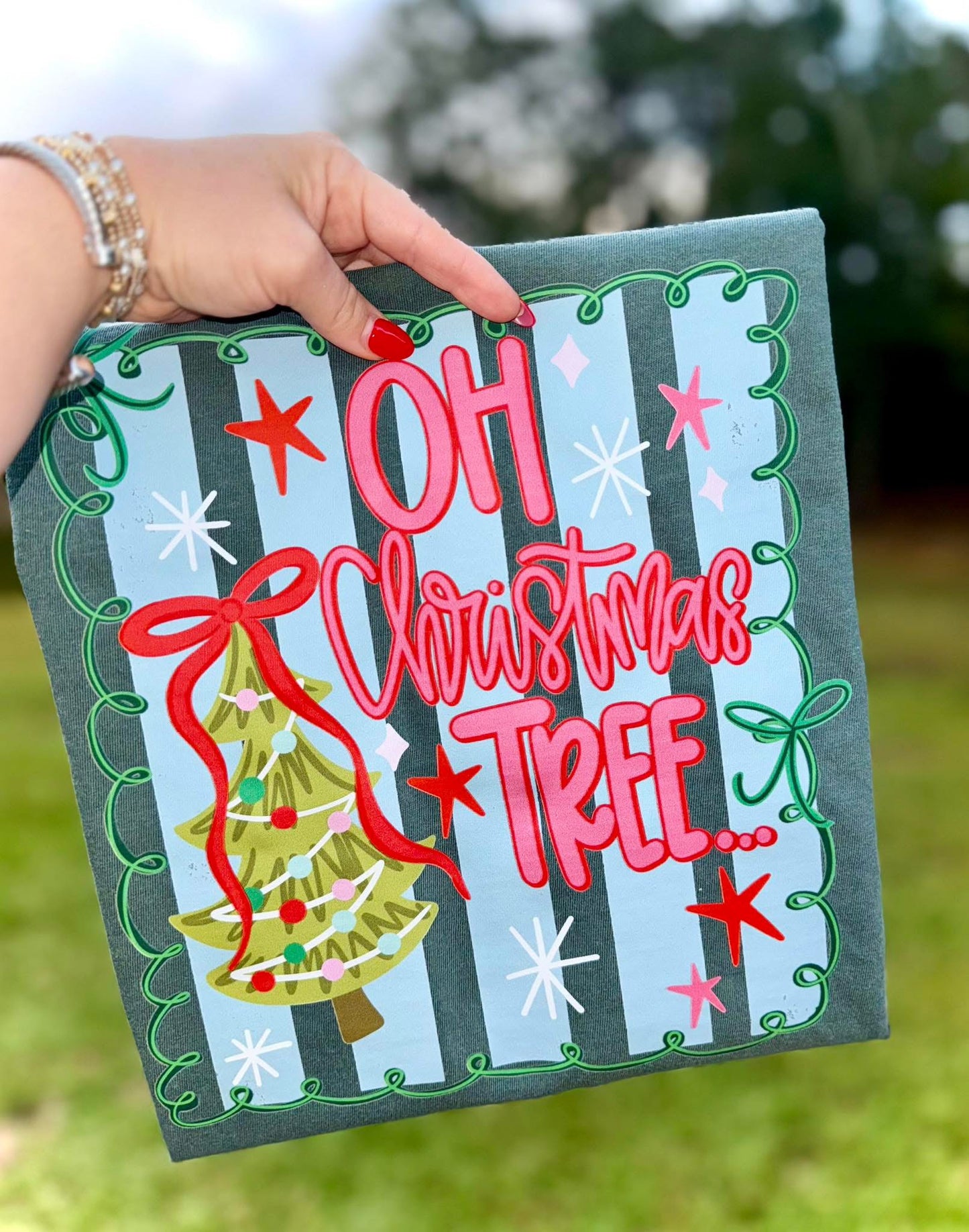 OH CHRISTMAS TREE - FRONT+BACK - DTF TRANSFER