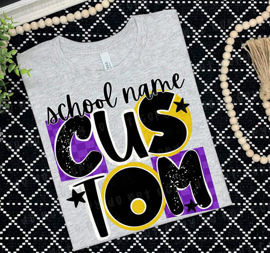 PATCHWORK SCHOOL & MASCOT - CUSTOM TRANSFER