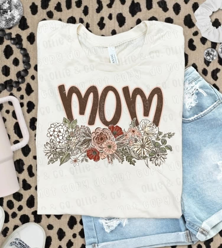 VINTAGE FLORAL NAMES - CUSTOM TRANSFER