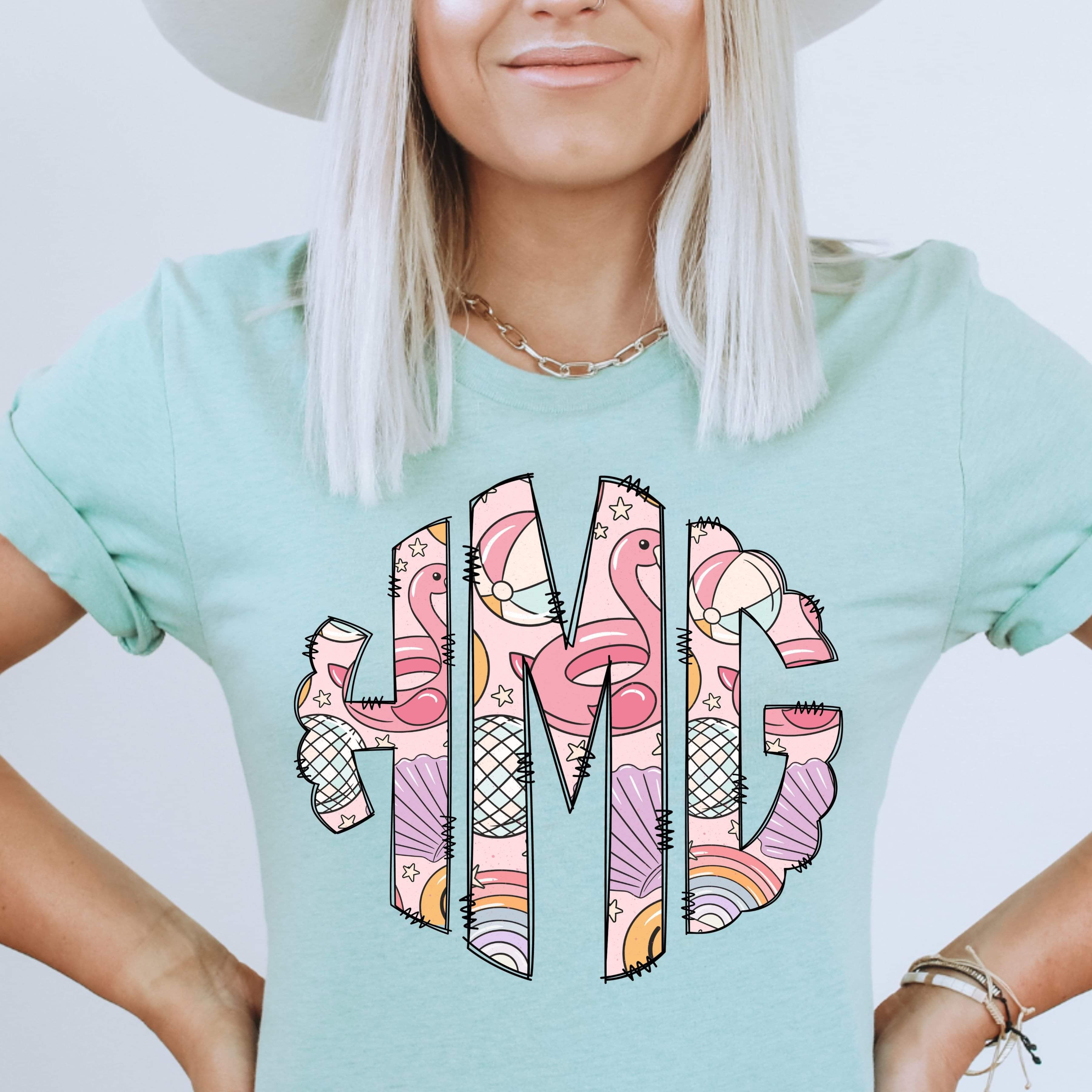 Party Monogram SUMMER PARTY MONOGRAM - CUSTOM TRANSFER – shopollieandco