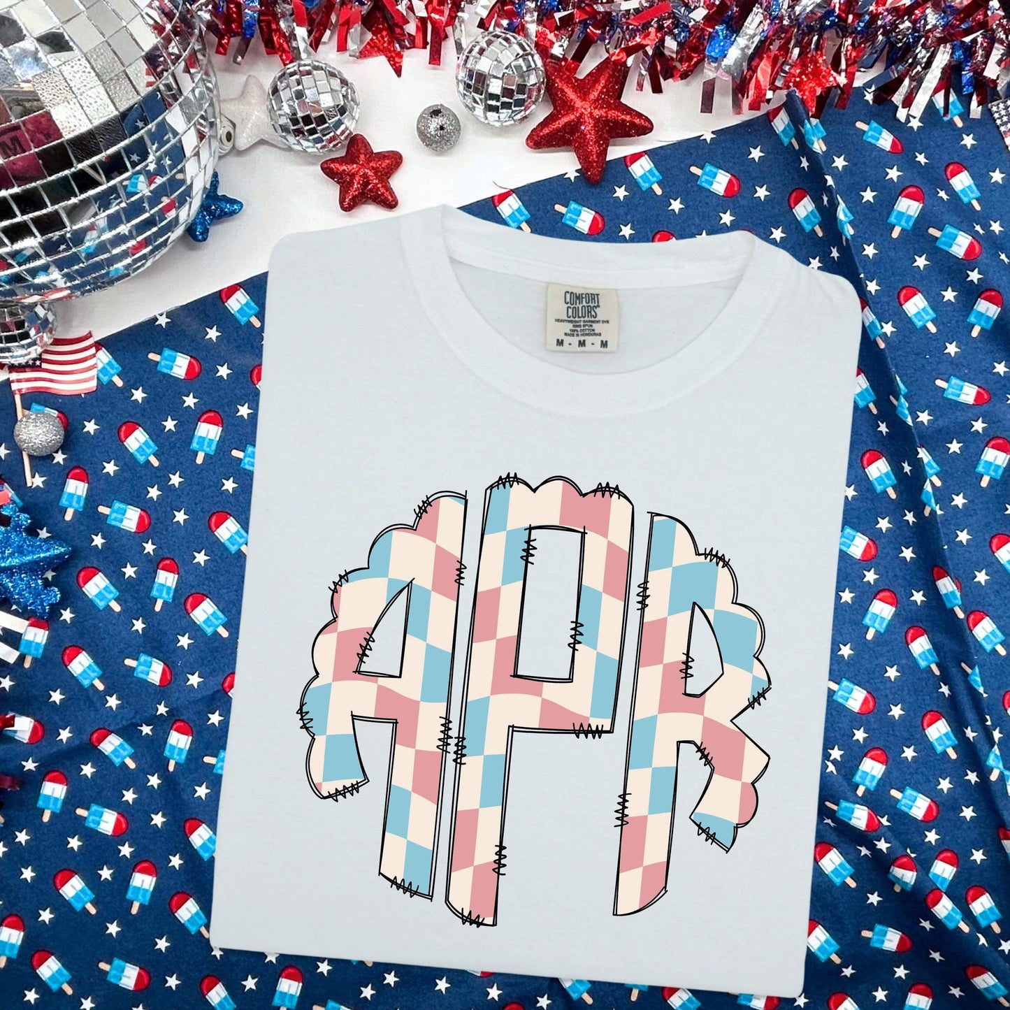 Patriotic Checker Monogram