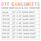 DTF Gang Sheets- Using New Ollie & Co. Creator