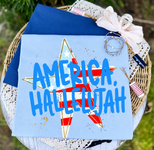 AMERICA HALLELUJAH - DTF TRANSFER