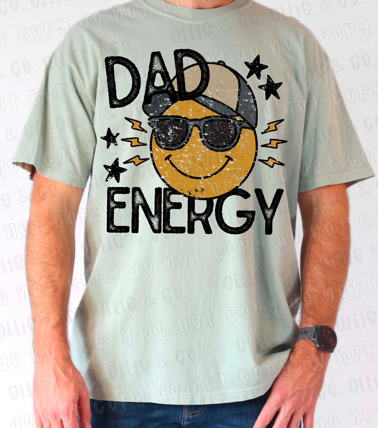 DAD ENERGY SMILEY - DTF TRANSFER