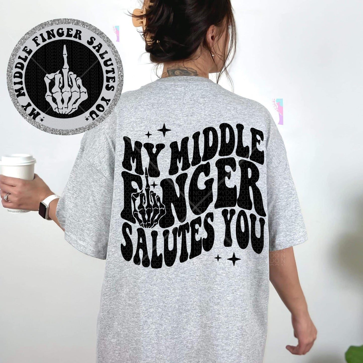 My middle finger salutes you- Front & Back *Ollie & Co. Exclusive*