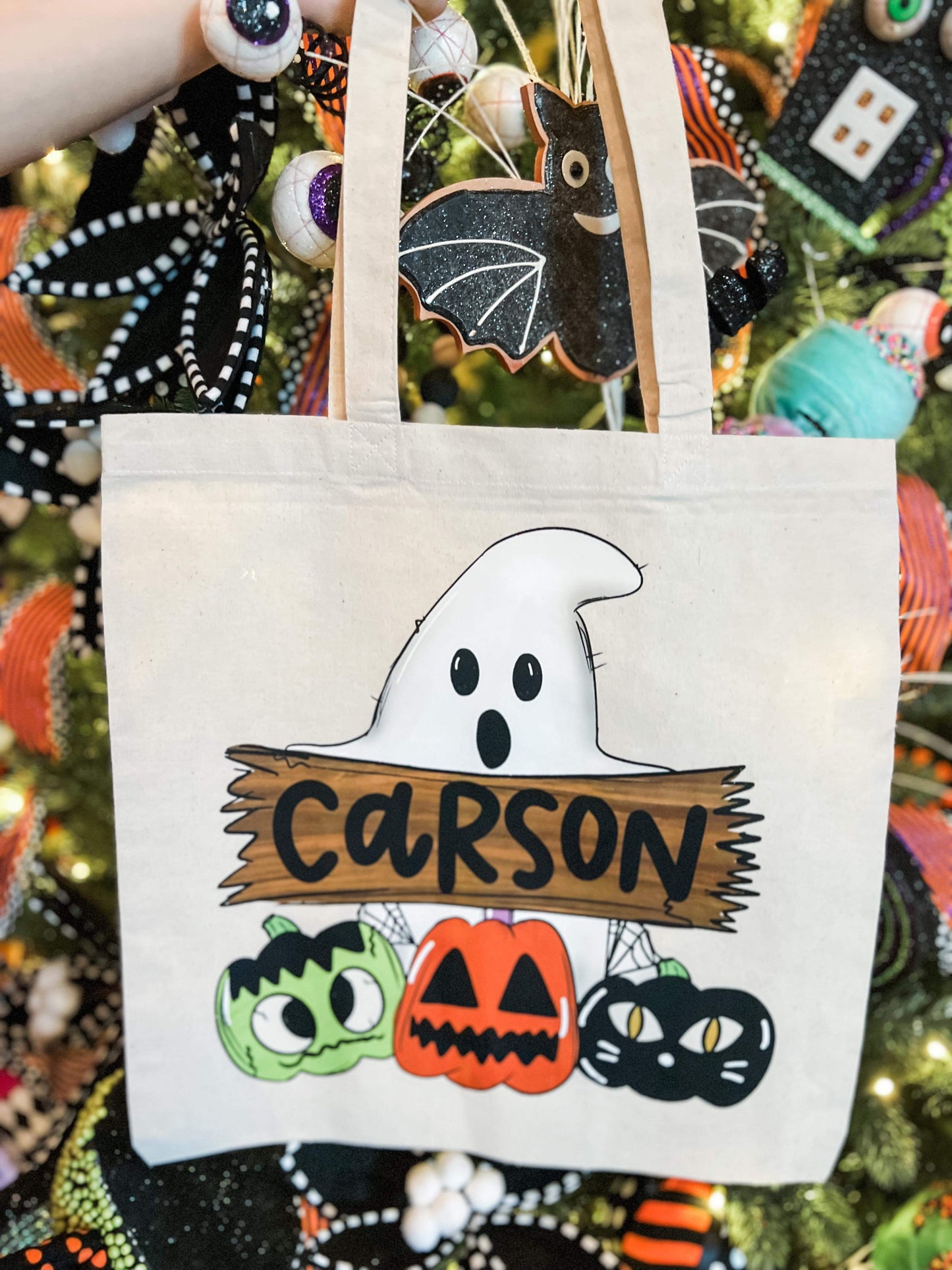 Ghost Names Completed Trick or Treat Tote Bag