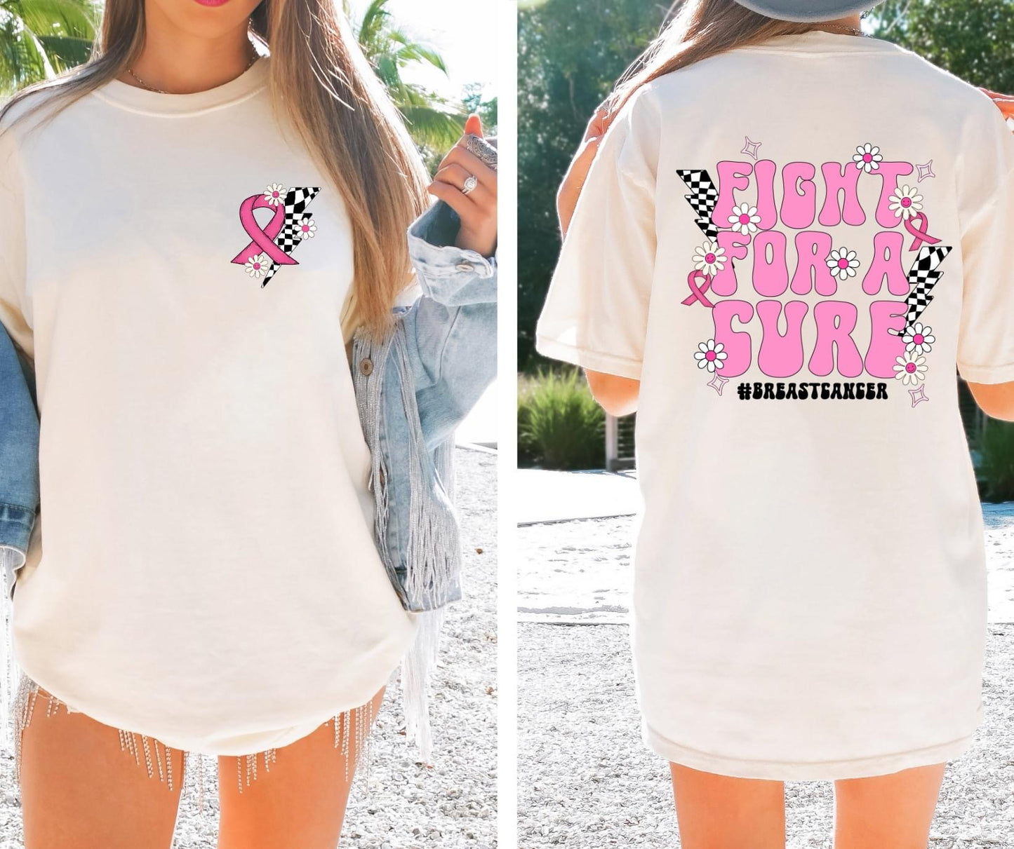 Fight for a Cure #breastcancer *Ollie & Co. Exclusive* front and back