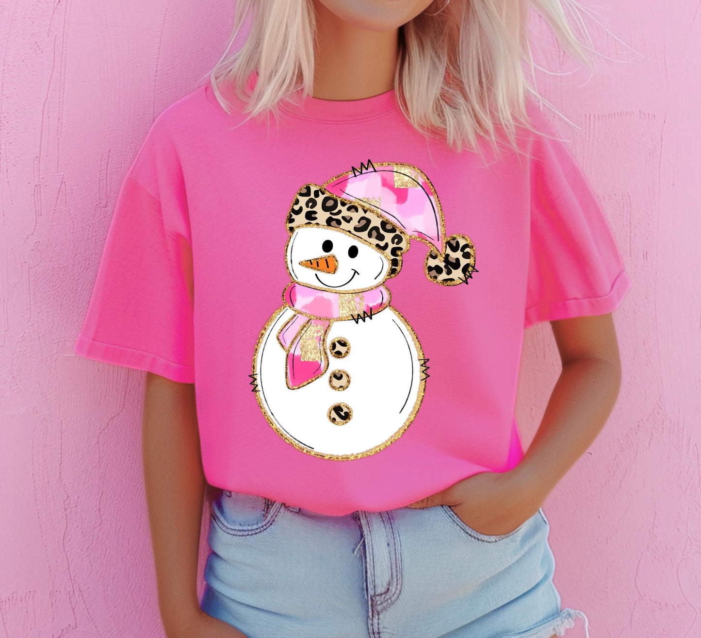 Pink snowman