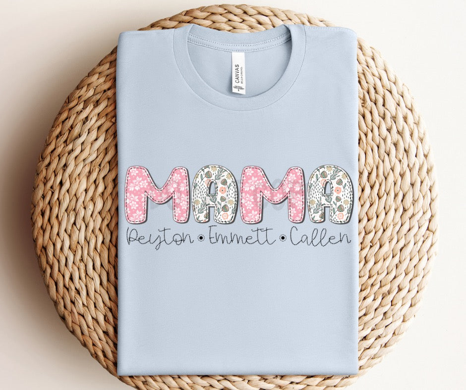 Spring Stitch - Mama, Aunt, Grandma, Etc. with Kids Names